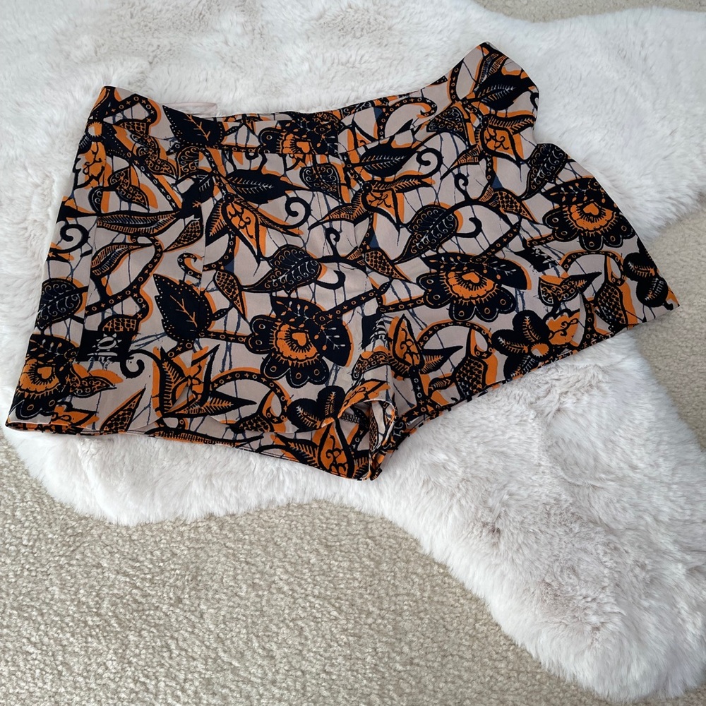 Orange and navy shorts